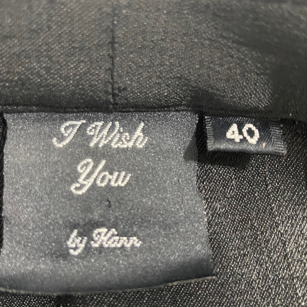 I Wish You Embroidered Black Pleated Midi Dress US Small - Picture 9 of 11
